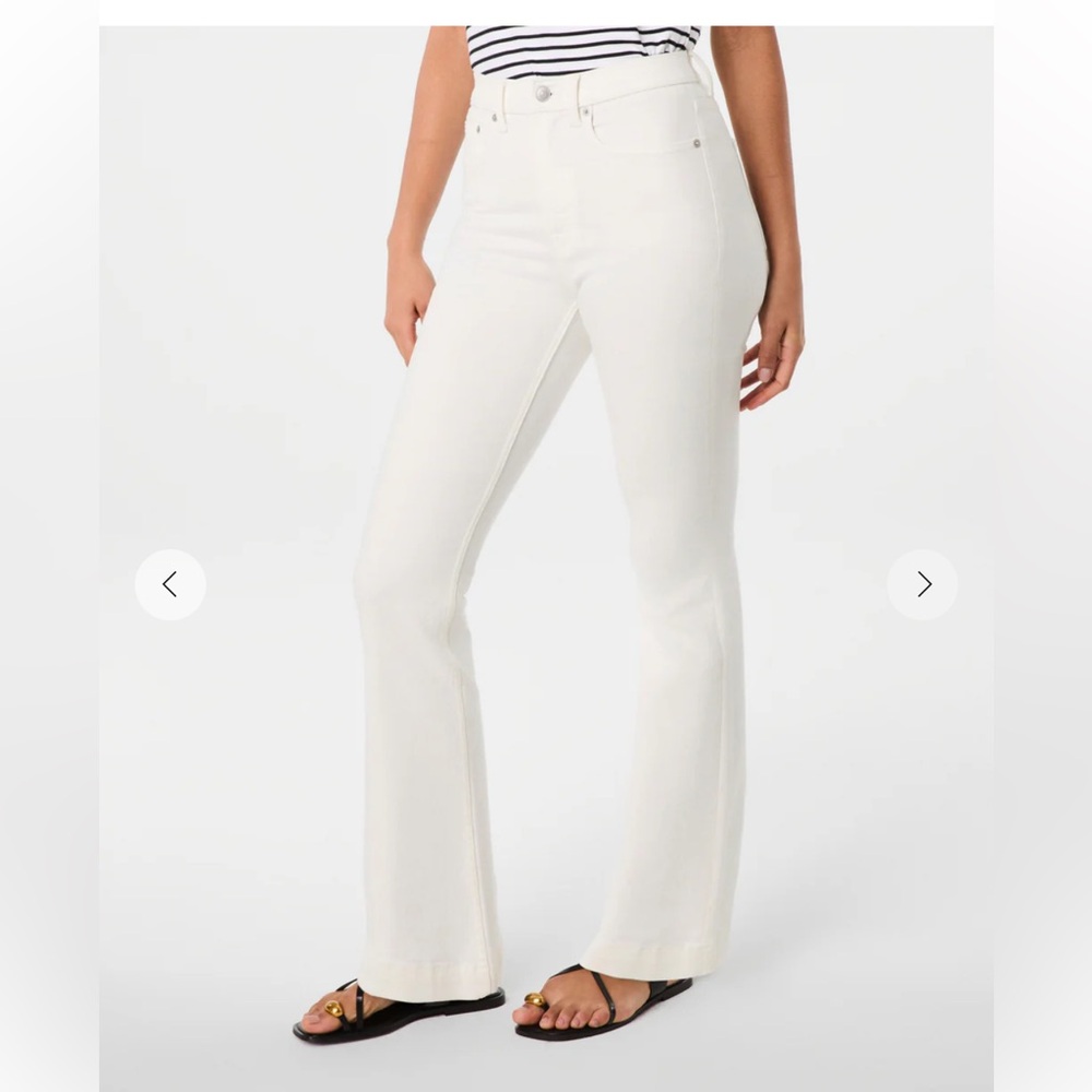 SPANX Women's White Flare Jeans